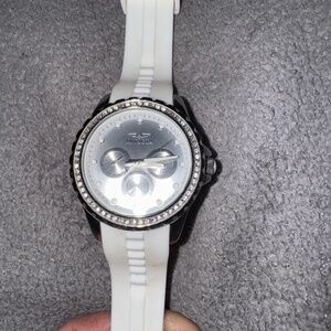 NWOTS Women’s Invicta Angel model White band and rose gold and cubic facing